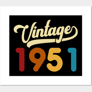 1951 Vintage Gift 69th Birthday Retro Style Posters and Art